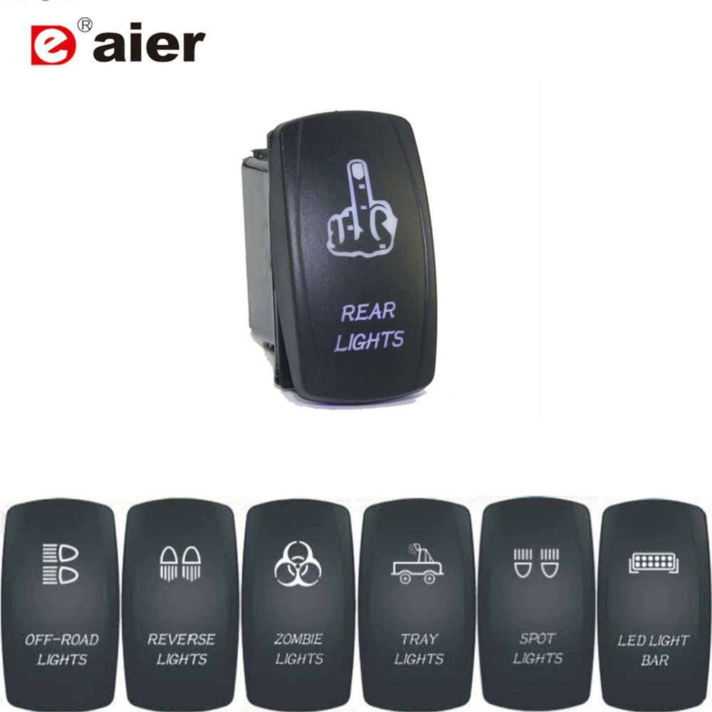 Серия DR переключатель яхты автомобиль свет лодка переключатель автомобильный модифицированный переключатель водонепроницаемый квадратный переключатель с подсветкой