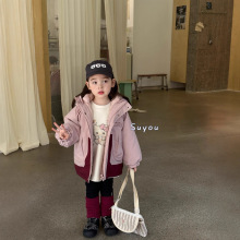 钛金熊童装批发女童90-130码2025深秋苏右休闲卡通羽绒服双穿外套