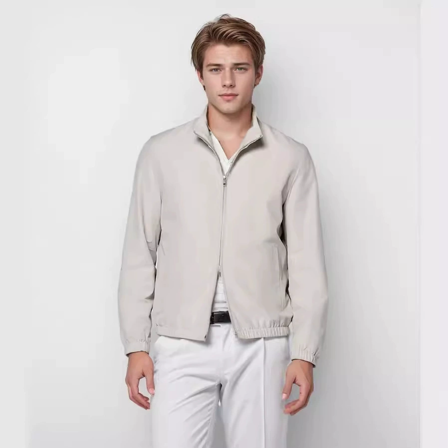 2024 весна и осень новая трансграничная независимая станция внешней торговли куртка на молнии сплошной цвет куртка лацкана повседневная куртка пригородной поездки