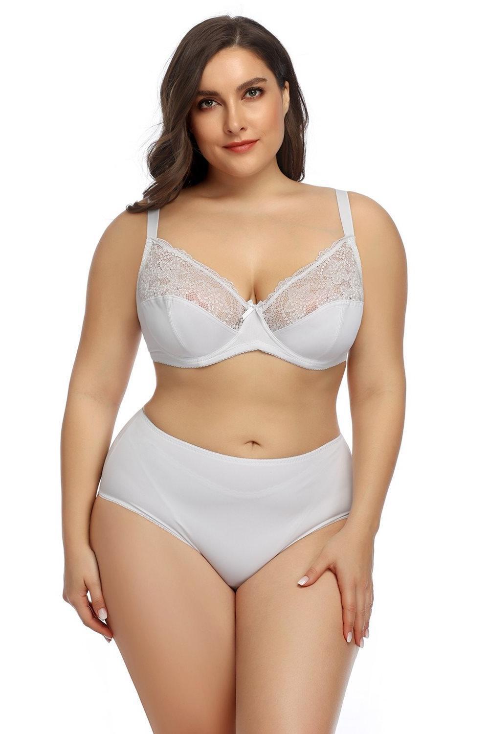 Fat Women Bra Set Women E Cup Plus Size...