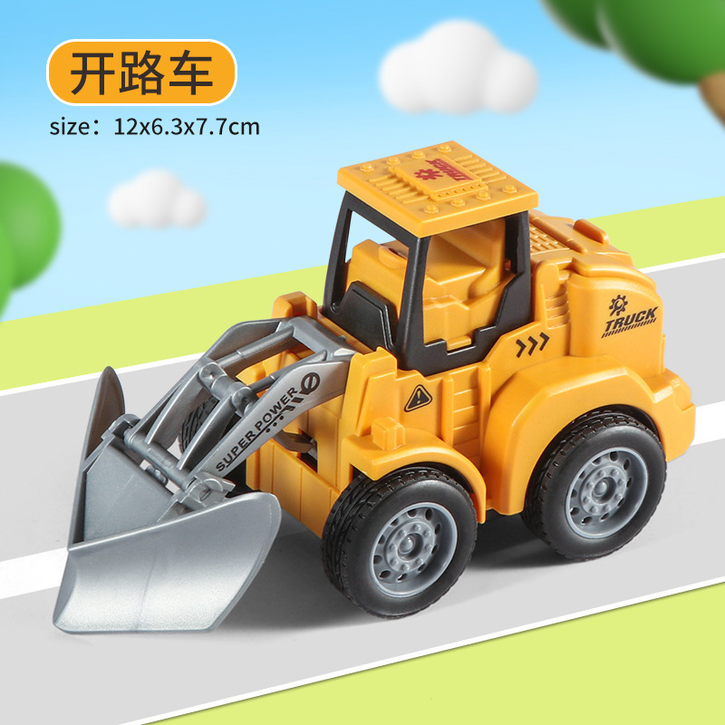 Coche de presión para niños, coche de juguete para niños, coche de inercia, coche de ingeniería, excavadora, modelo de simulación