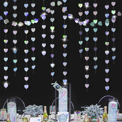 愛のカラフルなラテアートクロスボーダーホットバナードアカーテンペンダント誕生日パーティー結婚式の装飾アレンジメント写真小道具