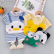 2022童装夏季新款童装男童宝宝婴幼儿套装T恤短袖两件套韩版跨境