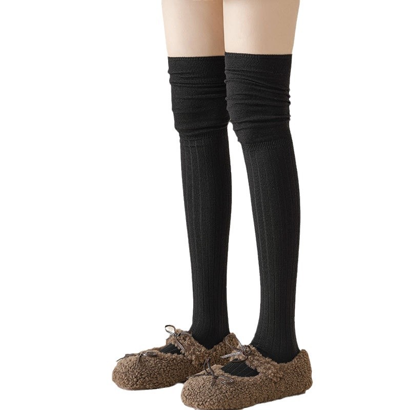 Kasjmier overknee sokken dames stapel sokken herfst en winter lange sokken dikke warme hoge sokken winter kniehoge sokken_voghion.com