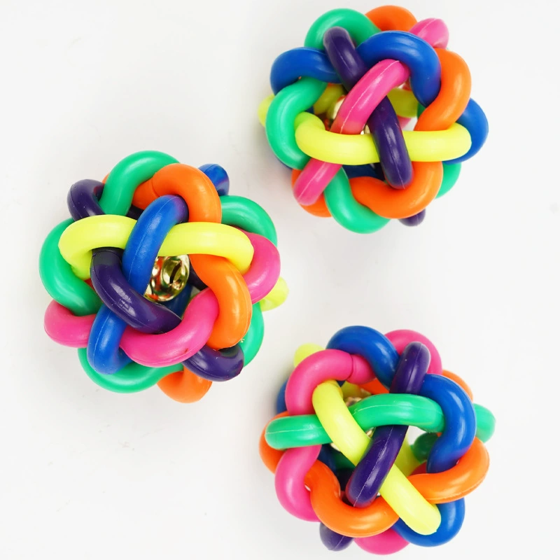 TPR цветной колокол мяч собака игрушка щенок щенок кусает зубы