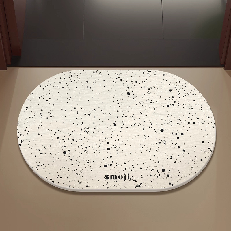 Hard Diatom Mud Bathroom Door Absorbent Floor Mat Bathroom Non-Slip Mat Terrazzo Bathroom Quick-Drying Floor Mat