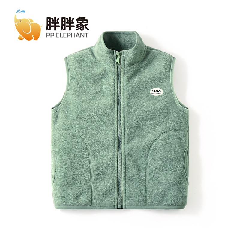 Chaleco de invierno cálido de primavera y otoño para hombres y mujeres dentro y fuera del chaleco de lana polar para niños chaleco casual de todo fósforo