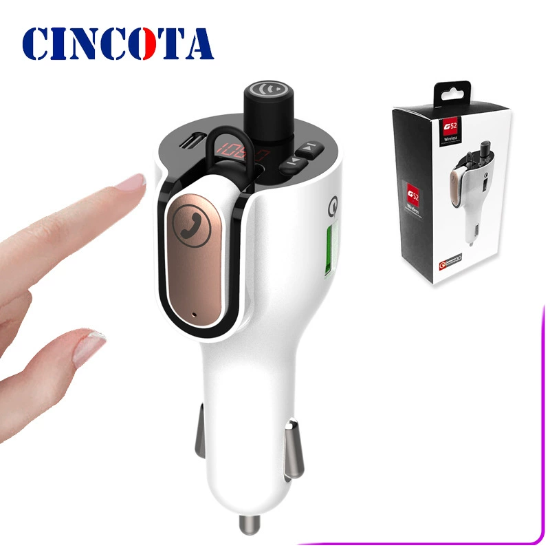 [Частный звонок + быстрая зарядка] G52 новый автомобиль Bluetooth гарнитура QC3.0 + протокол PD FM-передатчик оптом