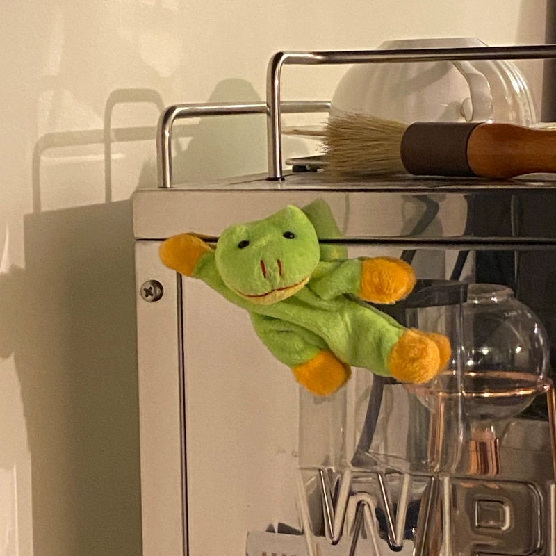 Cute fridge magnet, plush magnetic doll, frog