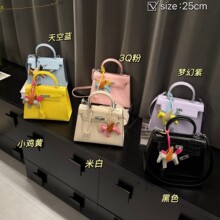 真皮鳄鱼纹凯莉包女2025新款大容量通勤包宽肩带单肩斜挎包手提包