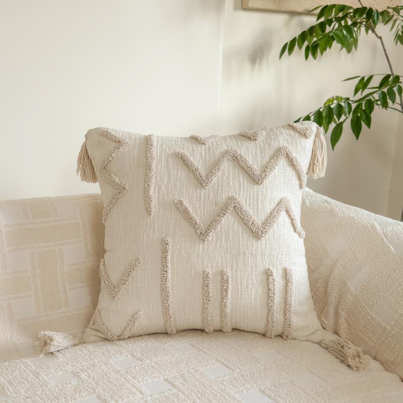 Nórdico inswind almohada simple versátil sala de estar sofá cojín dormitorio ventana flotante cabeza de cama respaldo cojín almohada cubierta