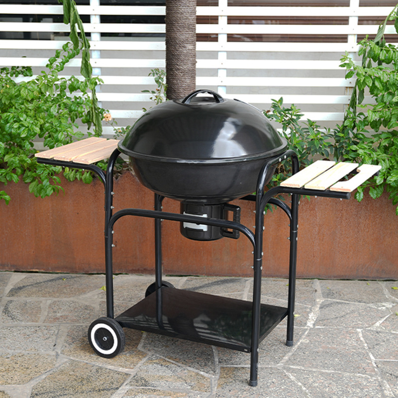 Wholesale transfronterizo 22 pulgadas horno de manzana horno de carbón horno de parrilla multifuncional horno de manzana con cubierta carro de parrilla de manzana