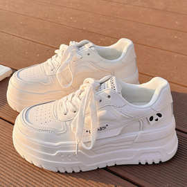 厚底鞋子女增高小白鞋女2023秋冬新款帆布鞋百搭小众潮运动休闲鞋