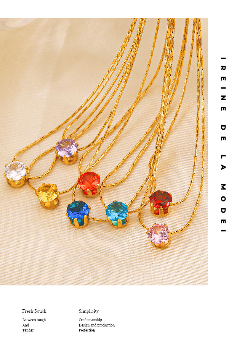 5g Weight 304 Stainless Steel Pendant Material Pendant Necklace Classification Wholesale Jewelry Elegant Geometric 304 Stainless Steel Plating Pendant Necklace