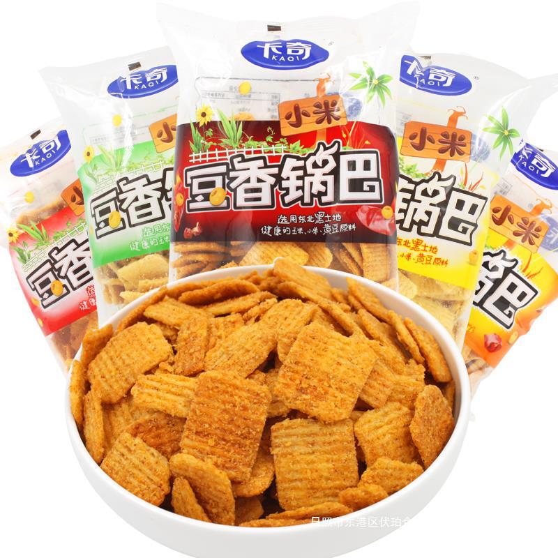 卡奇小米豆香锅巴240g*5袋香辣烧烤香甜口味休闲零食膨化食品产|undefined