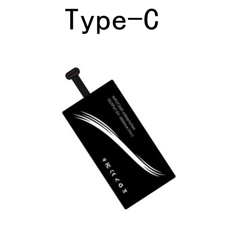 Tipo-c cristal K9 cargador inalámbrico de teléfono móvil para Huawei OPPO vivos pegatina trasera recibir parche de bobina