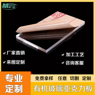 Acrylic Plate Manufacturer Wholesale Laser Processing Transparent Plexiglass Thick Plate 1-200mm Light-Transmitting Diffusion Plate