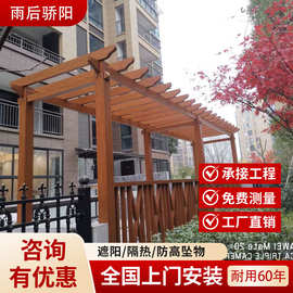 仿木纹葡萄架园林景观花园爬藤架廊架户外庭院铝合金葡萄架阳光房