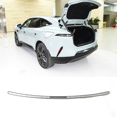 Dekorativ pedal başlıqları — Strip Sticker - trunk-outside-1-piece-of-outer-rear-guard-stainless-steel-silver-titanium-brushed-for-avatr-11