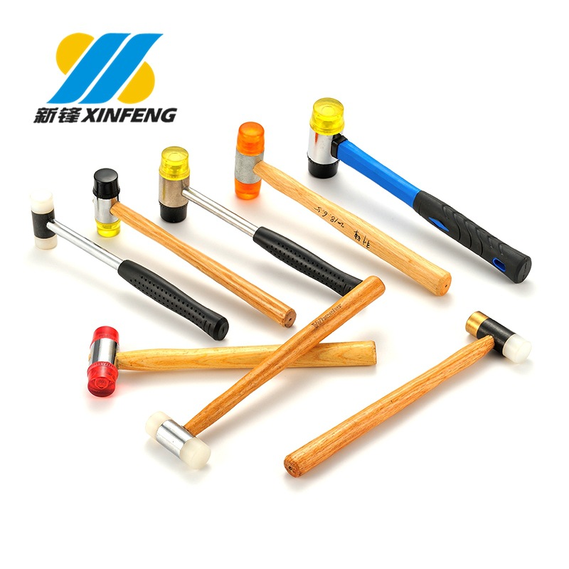 厂家供应木柄安装锤20-50mm  PVC锤头 塑料小皮锤