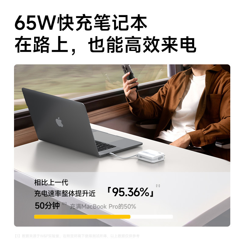 W&P充电宝自带ac20000毫安大容量65W快充自带线可上飞机适用苹果|undefined