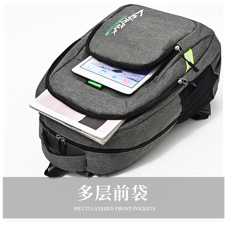 Cross-border Solid Color Business Backpack New Large Capacity Student School Bag Fashion Minimalist Outdoor Travel Casual Shoulder Backpack