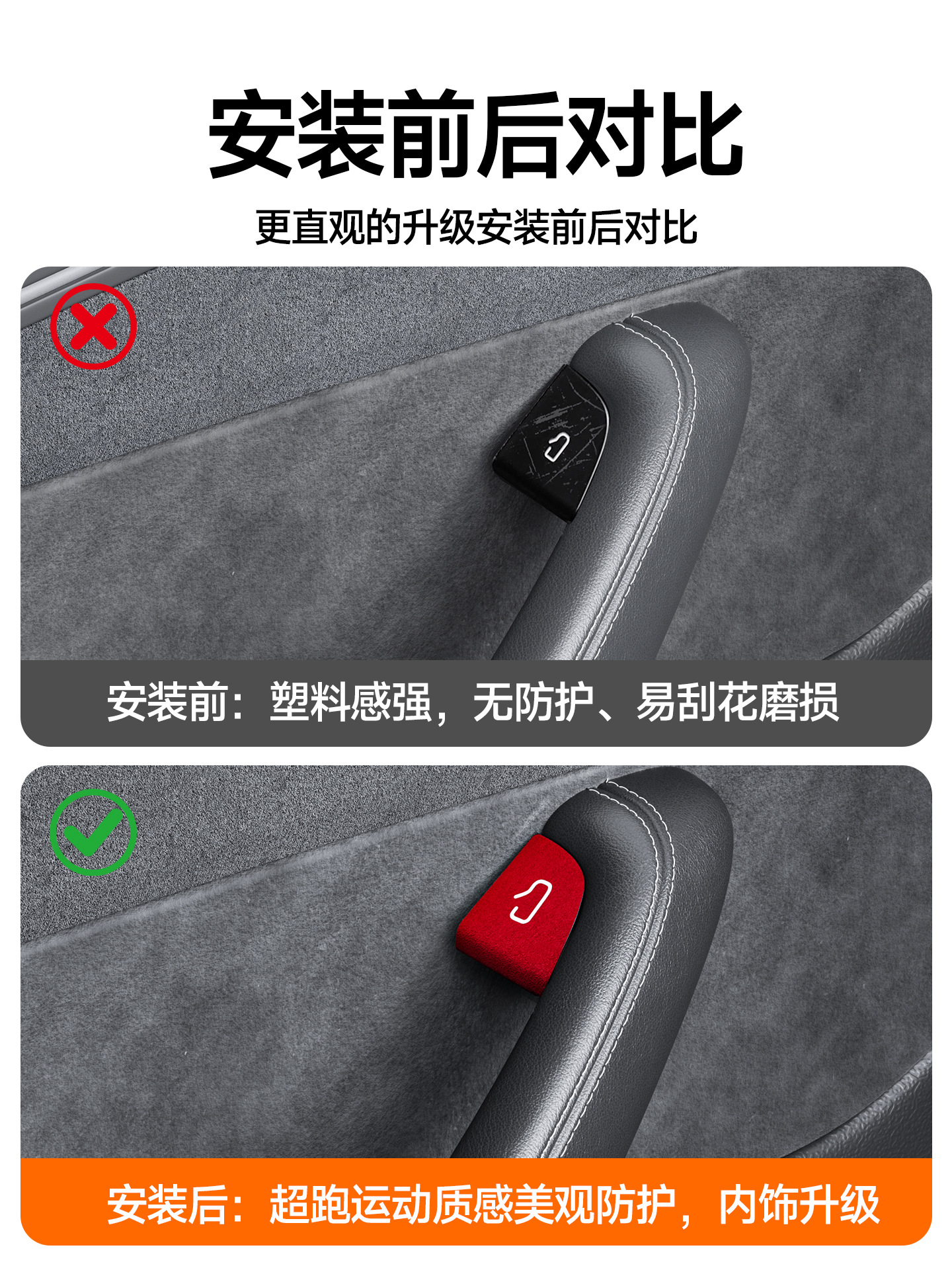 Suitable for Tesla's New Version Model Y/Yl/3 Door Switch Button Protective Sticker Interior Modification Accessories