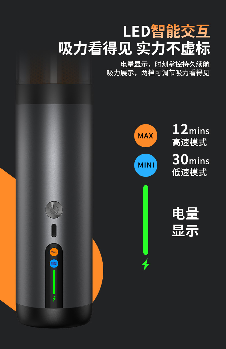 Cross-Border Car Vacuum Cleaner Handheld Small Super Powerful Charging Household High-Power Suction and Blowing Dual-Purpose Wireless Vacuum Cleaner