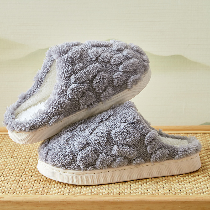 Pantuflas de algodón con sensación de pisar excremento, estilo ins, para chicas energéticas, novedad de otoño e invierno 2025, pantuflas cálidas de felpa para interiores del hogar
