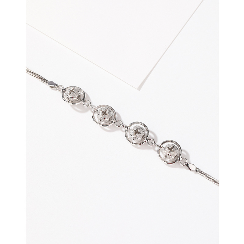 S925 plata esterlina esmerilado pulsera de cuentas para mujeres ins simple luz de lujo nicho diseño exquisito de alto grado novias pulsera
