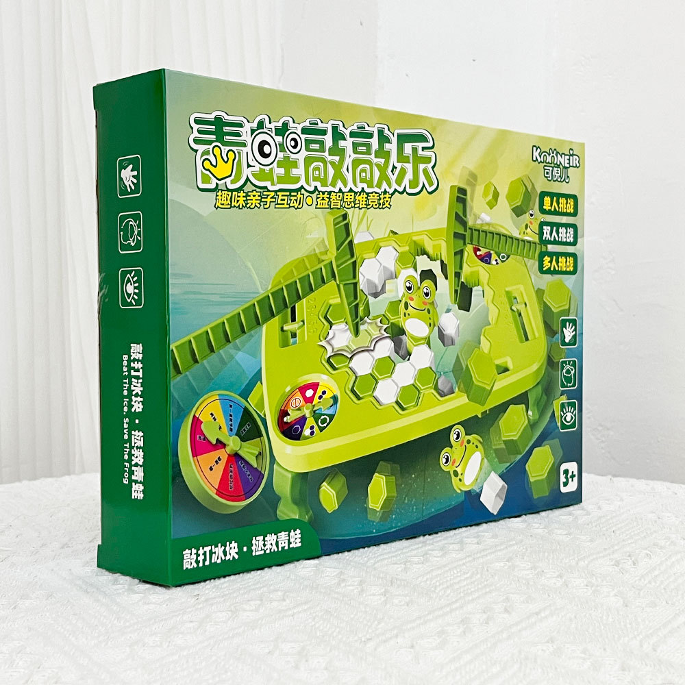 Frog Knock Music Ice Break pingüinos niños hielo juguetes de mesa padres-hijos interactivos juguetes de puzzle regalo de jardín de infantes