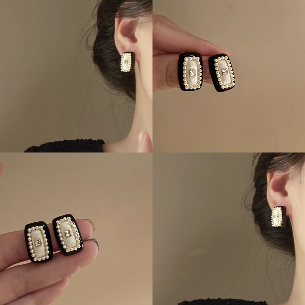 Elegant geometric rectangular fashionable universal earrings from…
