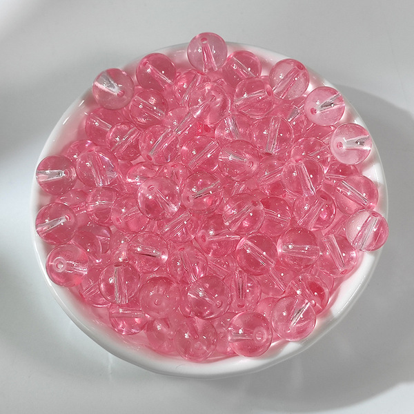 Transparent glass round beads