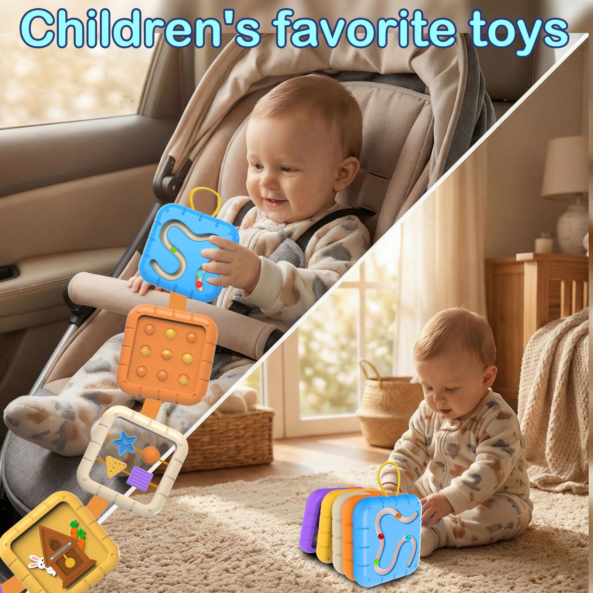 Busy Board Ayna Montessori Erken Eğitim Zeka Oyuncağı İnce Motor Becerisi Eğitim Oyunu Uluslararası Sertifikalı