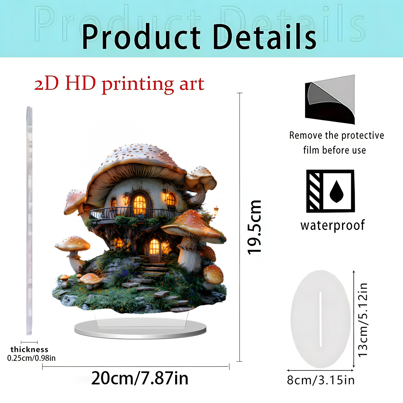 Nuevos productos transfronterizos Navidad Nochebuena Navidad Apple decoración decoración de escritorio decoración de Año Nuevo 2D acrílico