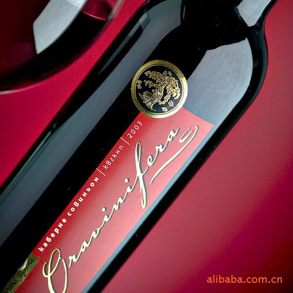 供应酒标不干胶 纹理特种纸红酒酒标  酒标标签