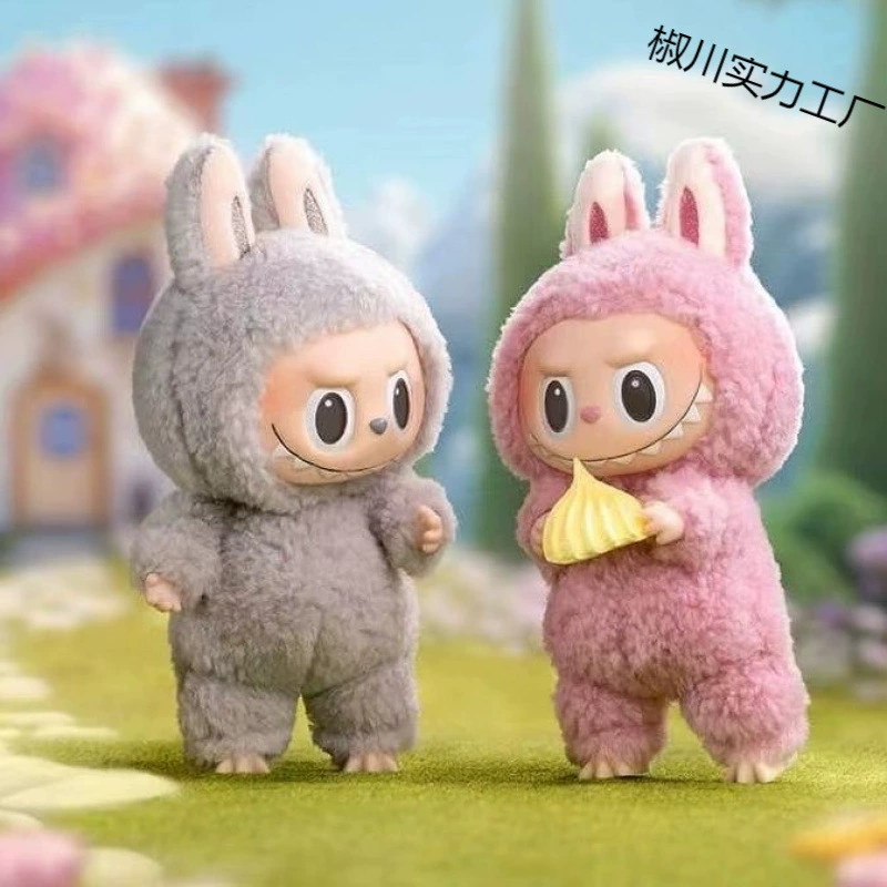 Высококачественная версия Labubu трендовая игрушка слепого бокса кукла клея-эмалированное сердце-макарон родина версия
