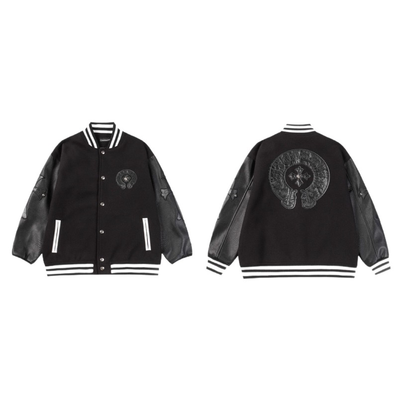 25ss高品质跨境克罗 CH正确版秋冬新款刺绣十字架棒球服外套 夹克|undefined