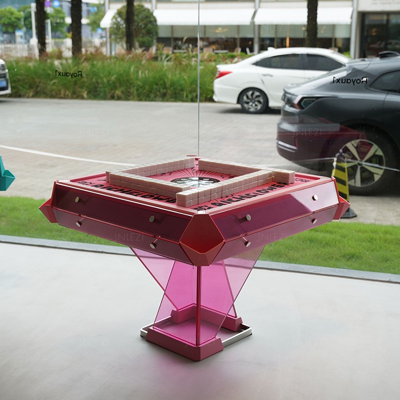 Máquina de mahjong, sala de ajedrez y cartas eléctrica automática, club club, mesa de mahjong, mesa de gorrión doméstico, acrílico