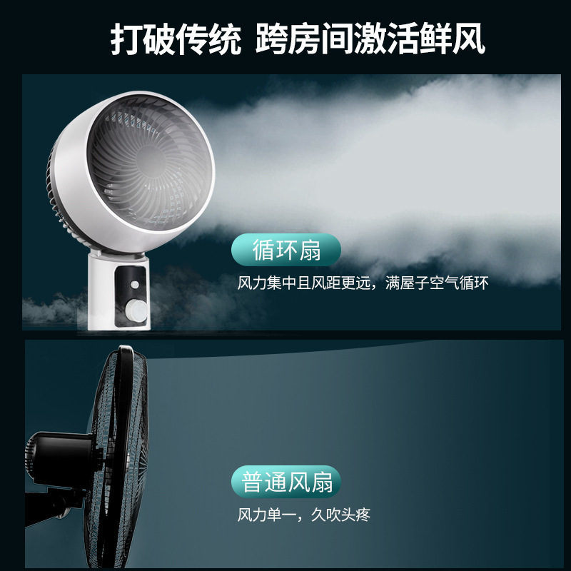 Yangzi New Air Circulation Fan, Portable Reclining Table Electric Fan, Upright Silent Bedroom Strong Wind Floor Fan
