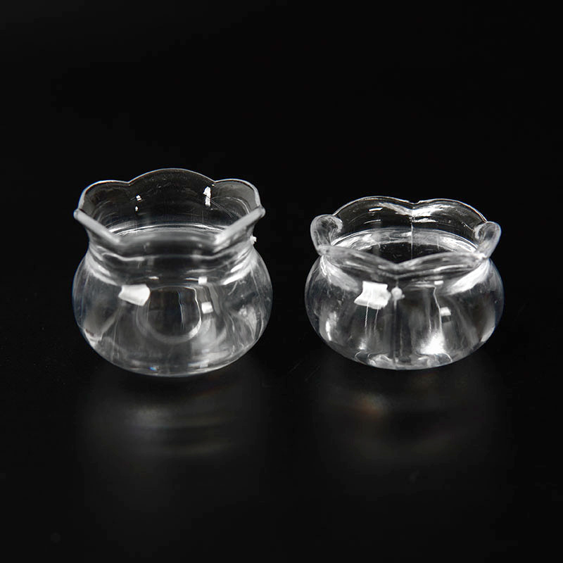 Plastic simulation mini fish tank model DIY handmade cream glue clay container miniature food play mini cup
