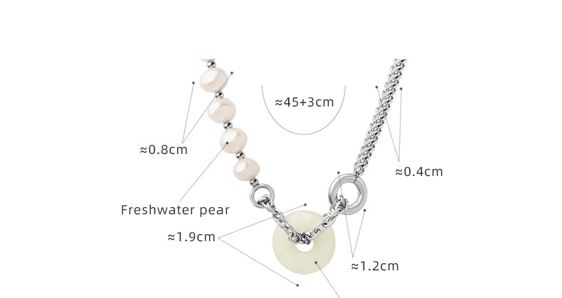 Casual Solid Color Titanium Steel Necklace Pearl Plating Stainless Steel Necklaces