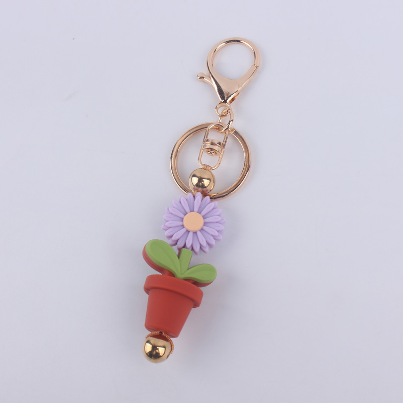 Artistic Flower Alloy Silica Gel Women's Keychain display picture 3