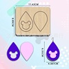 Cutting die, mold with bow, wooden earrings non-woven cloth, handmade