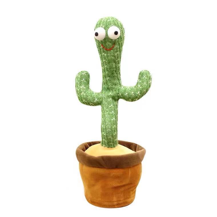 Cross-border Amazon bailando Twist cactus TikTok mismo encantador juguete de peluche que puede cantar y girar la grabación