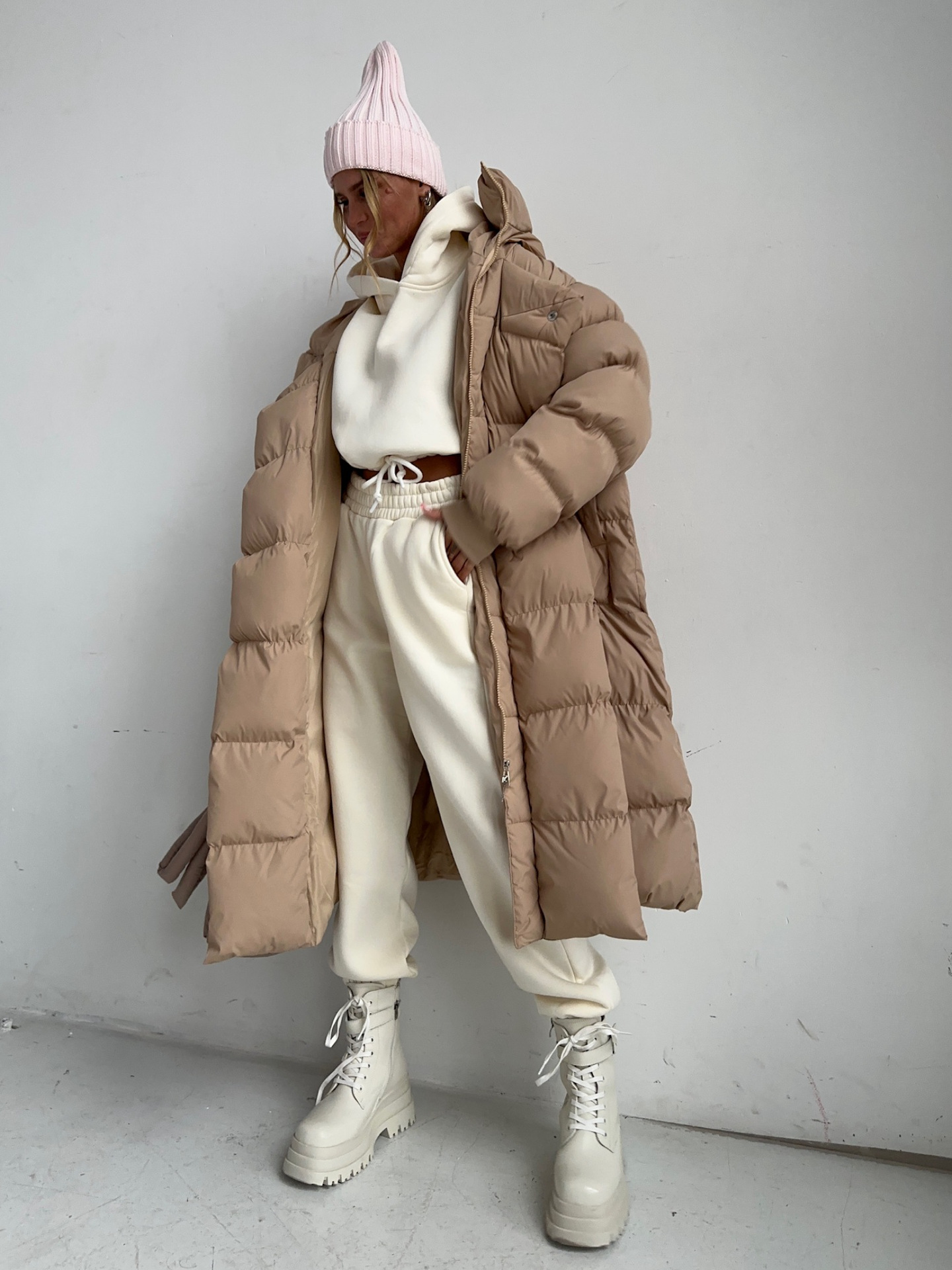 Abrigo largo de algodón para comercio transfronterizo, estilo europeo y americano, nuevo modelo de invierno 2025, elegante y cálido, engrosado con botones ocultos, chaqueta larga de algodón con capucha. image 2
