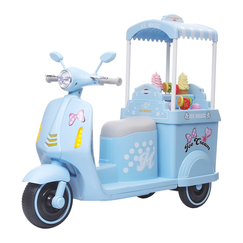 Hielo eléctrico para niños triciclo para niños niños niñas coche de juguete recargable control remoto de música iluminación