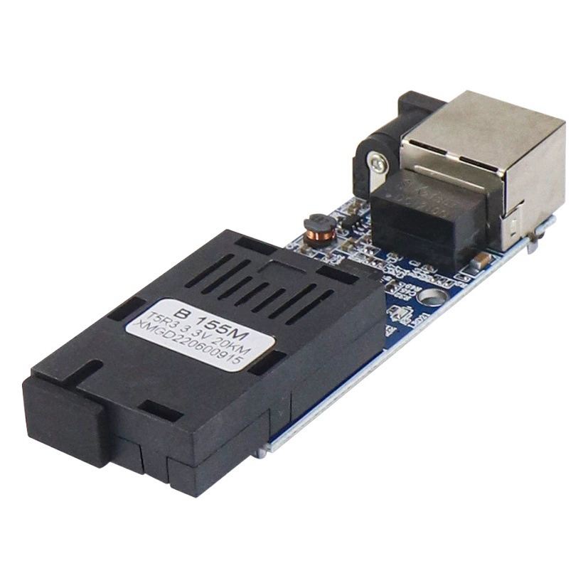 PCBA 100 M волоконно-оптический приемопередатчик SC одномодовый 1 оптический 1 Электрический 20 км преобразователь Оптического волокна Плата PCBA A/B конец