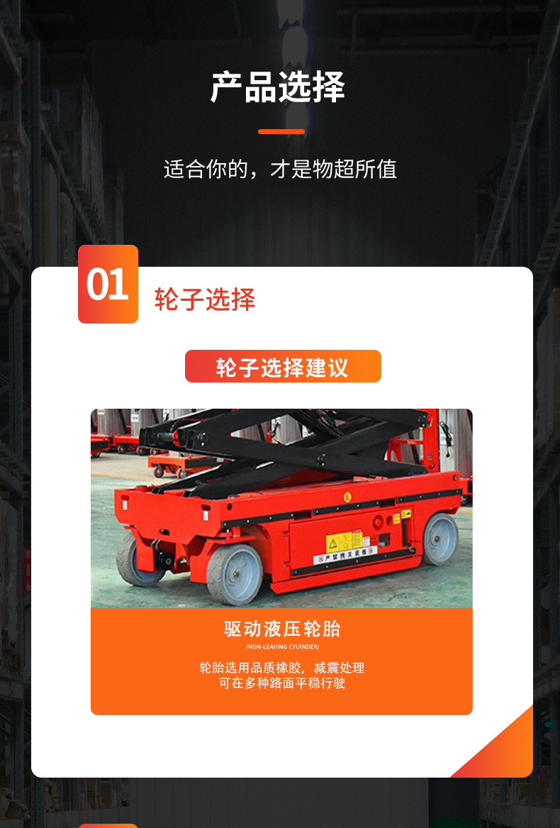 Self-Propelled Hydraulic Lift Platform Mobile Aerial Work Vehicle Electric Scissor Work Table Fully Self-Propelled Lift