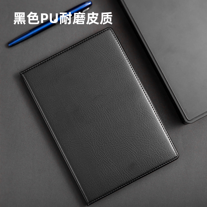 Deli cuaderno de negocios clásico de cuero de LA PU cuaderno de cuero suave negro oficina